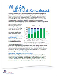 Milk Protein Concentrate Spec Sheet